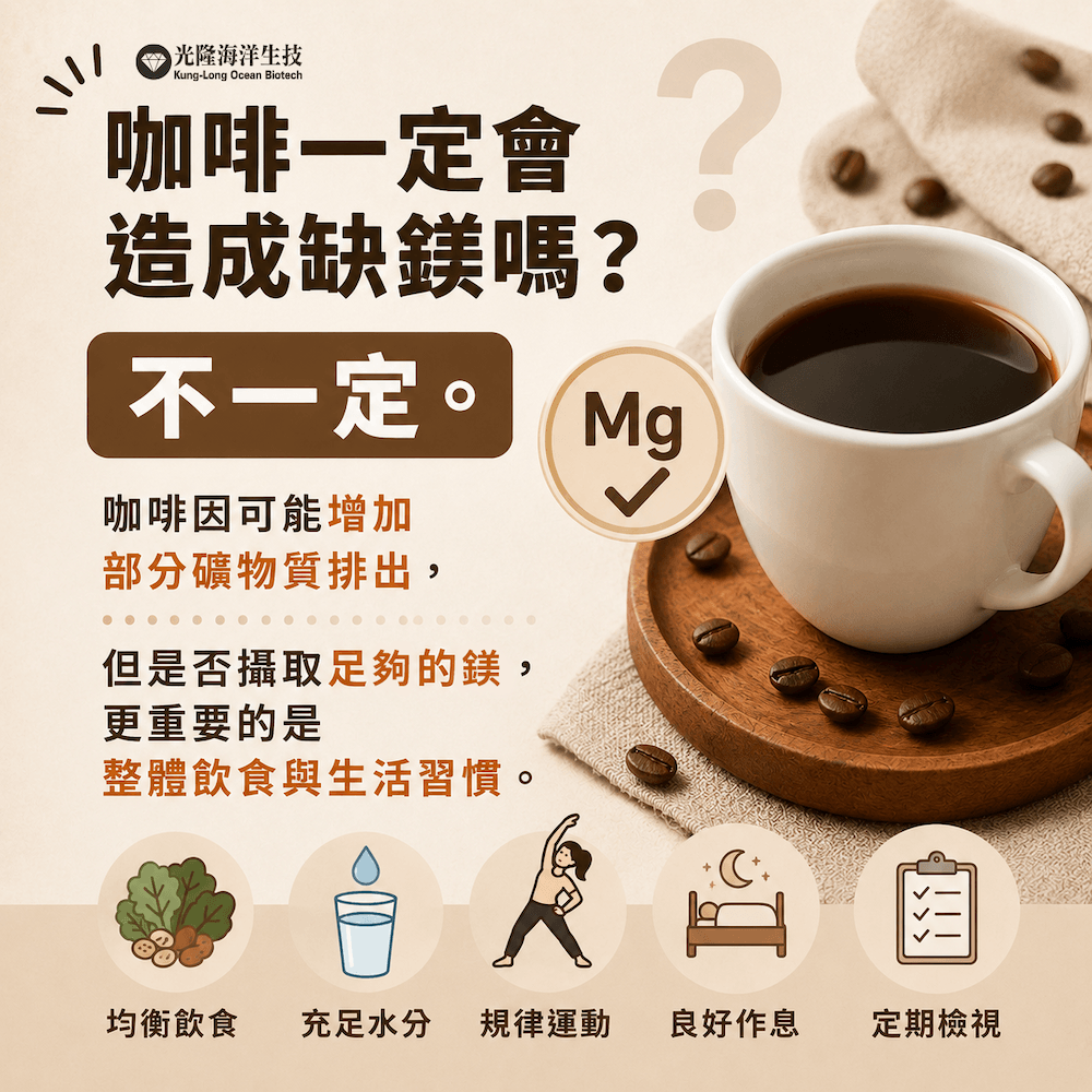 喝咖啡一定會造成缺鎂嗎